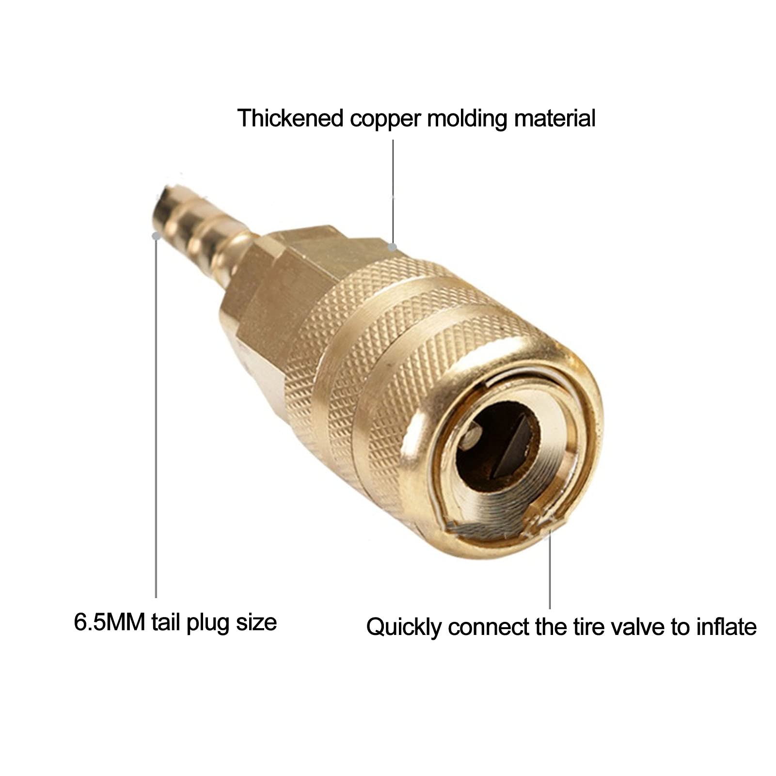 Uchwyt Do Pompowania Opon, Złącze Zaworu Opony Samochodowej, Uchwyt Do Pompowania Opon 6,5 Mm Szybkozłącze Adapter Inflatora Złącze Do Pompki Do Opon Samochodowych Do Zaworu Opony Motocyklowej