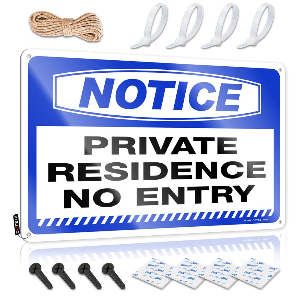 HELIOFORGE Sign For Bedroom Door Notice Private Residence No Entry Tin Sign Funny Decor For Bar Tin Metal Bar Signs(30X40CM)