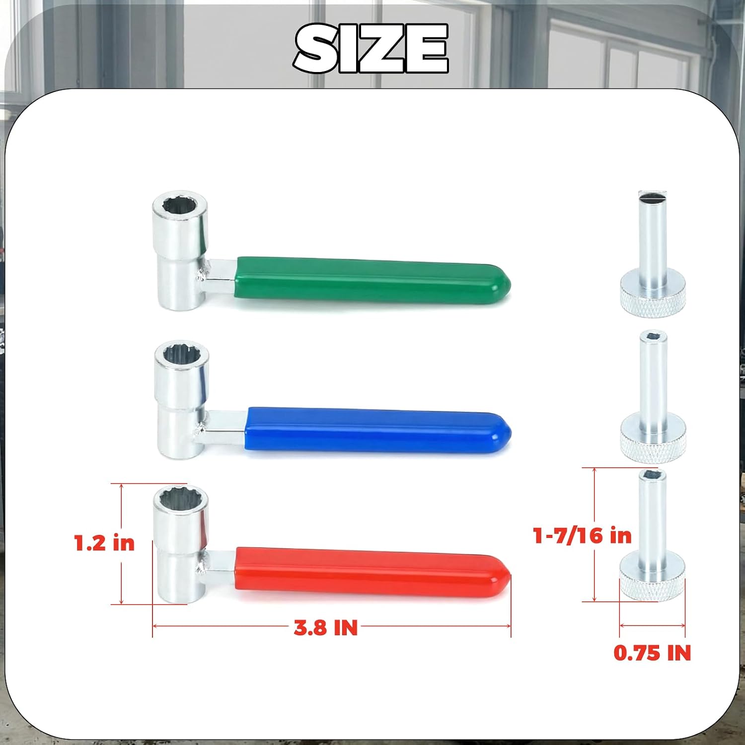 Valve Clearance Adjustable Wrenches Tool Set (6-Piece) - 8mm, 9mm, 10mm Jam Nut Sockets with 3 Drivers - 2218 Engine Valve Lash Tool for Motorcycles ATVs and ATCs