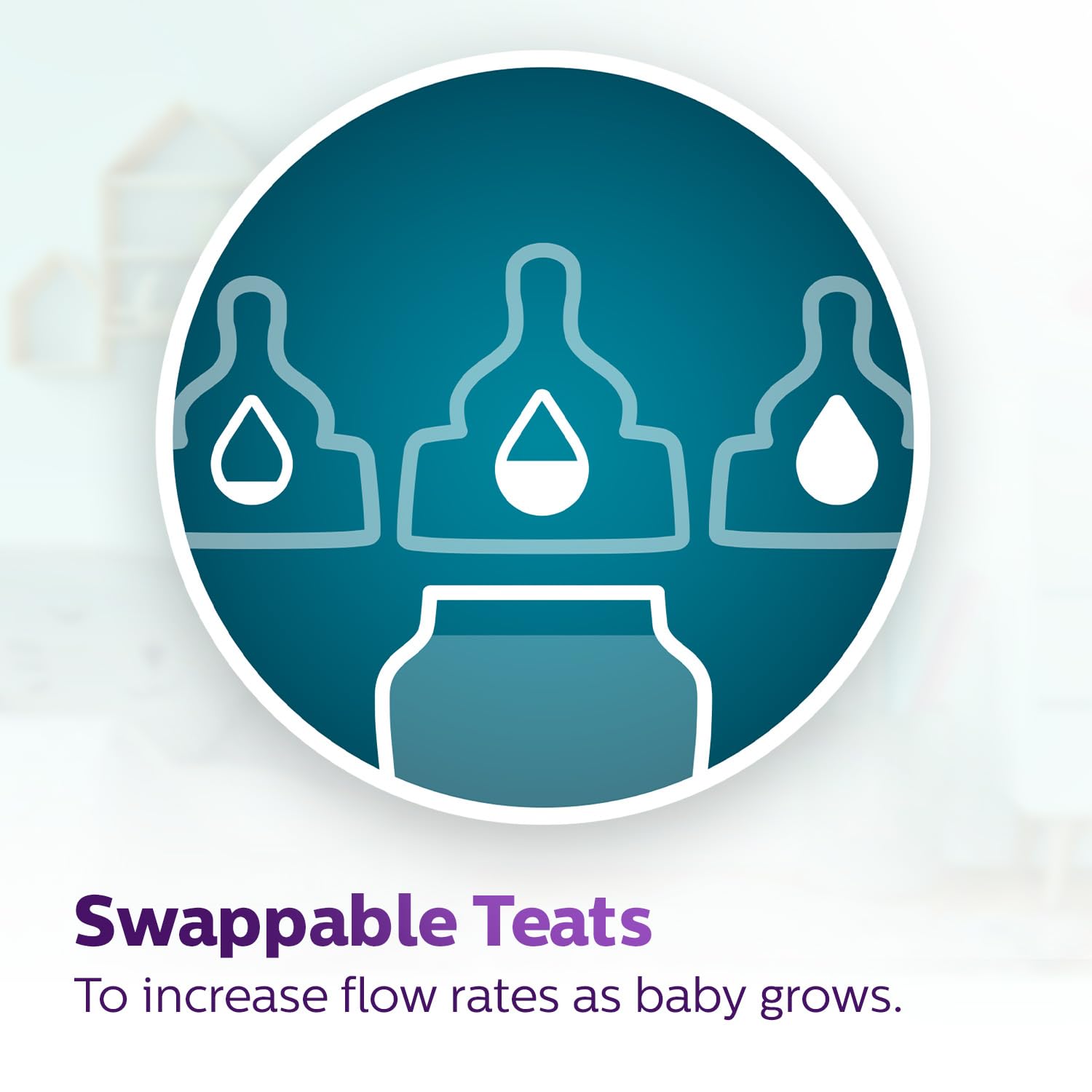 Philips Avent Grow Bottle Teat by Fratelli (0m+ Pack of 4) - Image 4 thumbnail