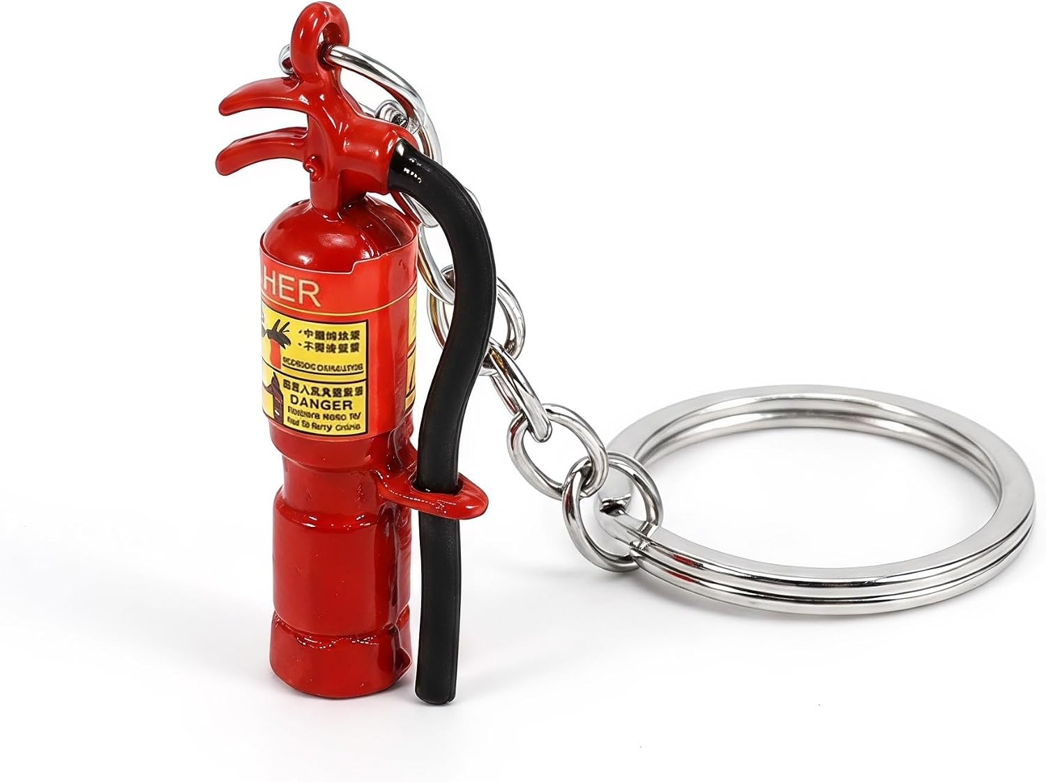 Red Firefighter Gift Mini Keychain, 6pcs, Zinc Alloy image 3