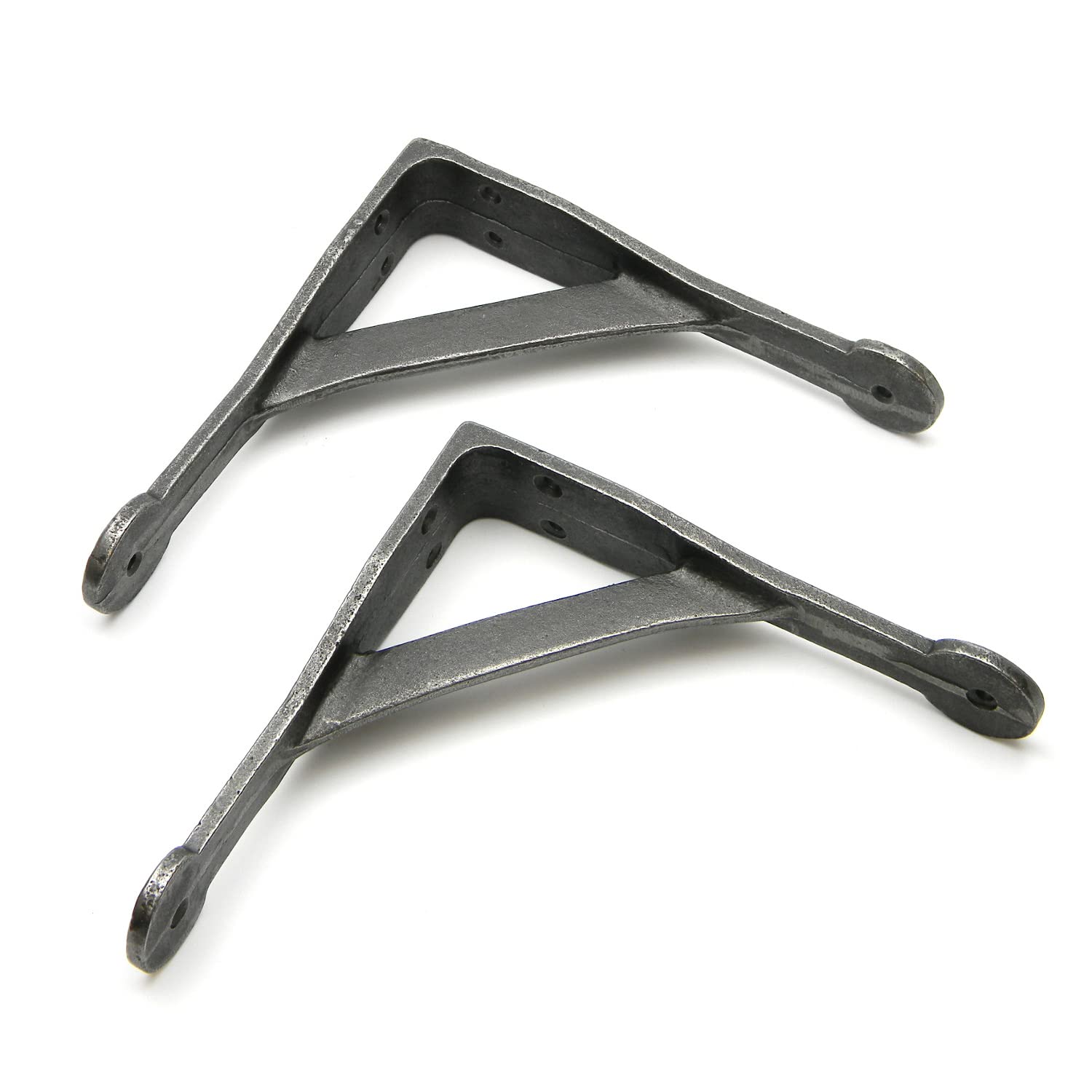 Oakcrafts Antique - Pair Of Gallows Shelf Brackets Cast Iron - 125Mm X 125Mm