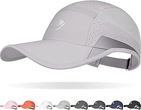 Running Hat for Men and Women, Quick-Drying Lightweight Baseball Cap, UPF 50+ Reflective Breathable Sports Hat for Outdoor Golf, Hiking