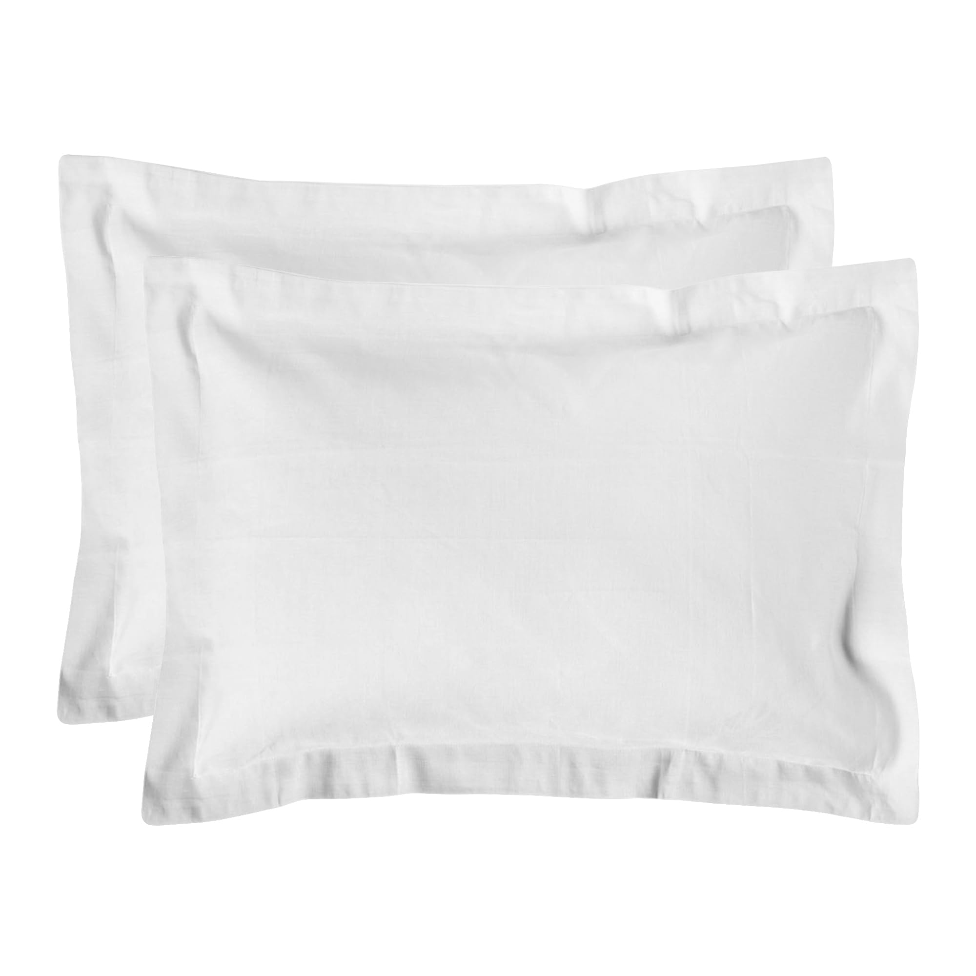 Home Sweet Home UK White PillowCases 2 Pack Cotton - 200 Thread Count Cotton White Pillow cases with Envelope Closure, 48x74 cm Pillow Covers, PillowCase 2 Pack