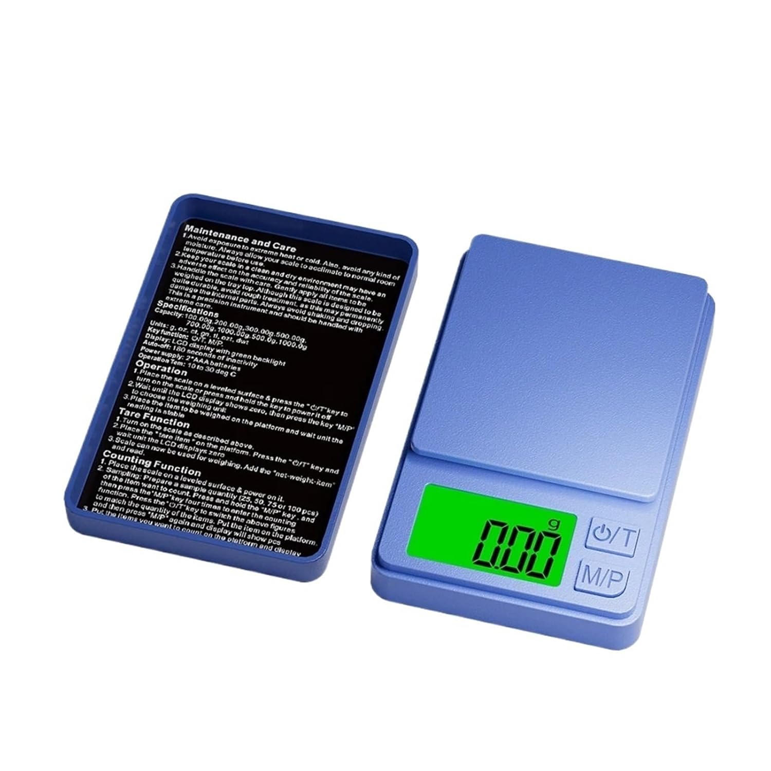 1pcs 4 Colours High Precision Backlit Scale, Portable Digital Scale with Tare, Multifunctional Counting Scale(Black)