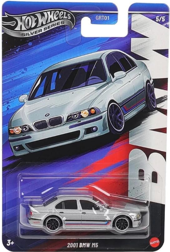 Image of Hot Wheels Silver Series 2001 BMW M5 [Silver], 5 /5, 1:64 Scale Diecast Vehicle