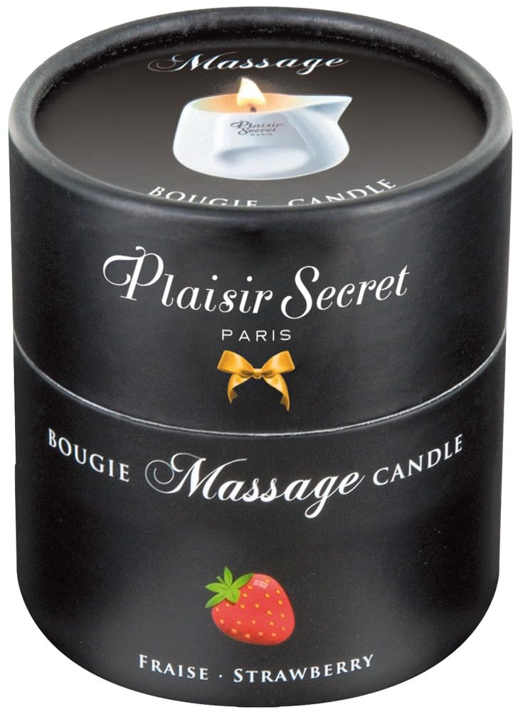 Edible Massage Candle in Ceramic Pot with spout 2.82fl oz (Strawberry)