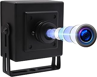 ELP USB Camera 2MP 180 Degree Fisheye Lens USB Webcam 100fps/60fps 1080P USB Camera Module with Metal Case,UVC USB2.0 Webcam for Computer Laptop  Jetson Nano Windows Linux Raspberry Pi