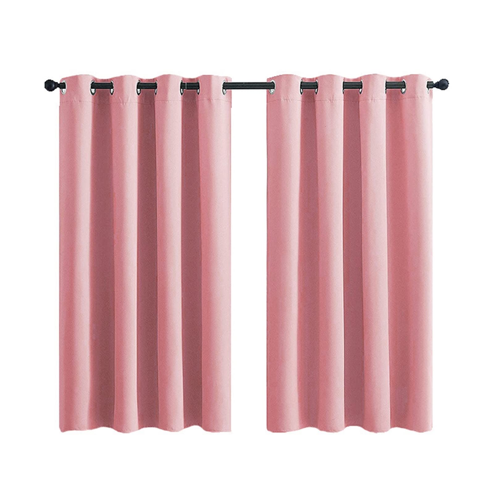 Rideau occultant isolant phonique et thermique rose pour assombrir le salon