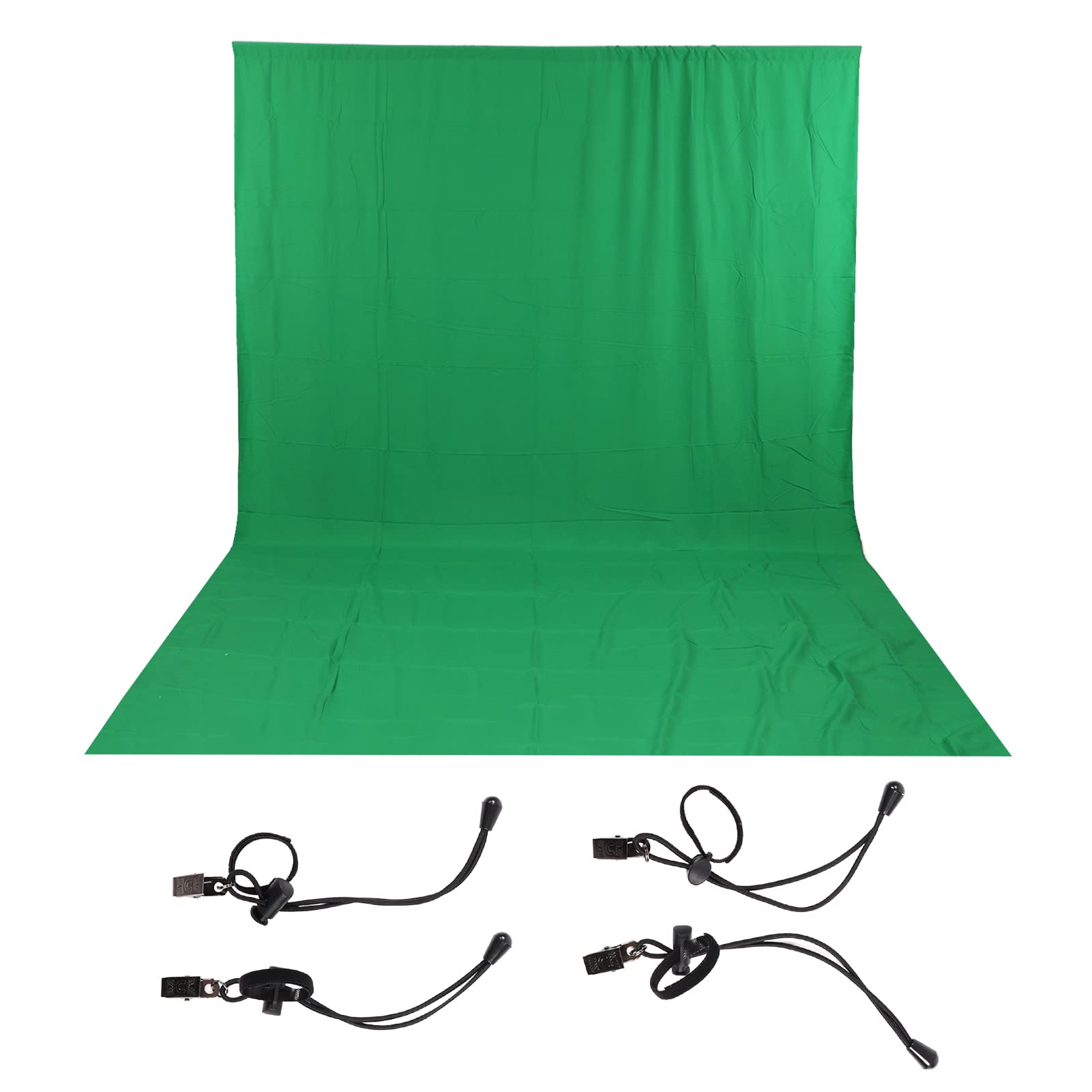 Sfondo Fotografico Verde Tessuto Spesso 75D per Studio Fotografico Video 3x6m Panno di Sfondo Chromakey per Schermo Verde con Clip