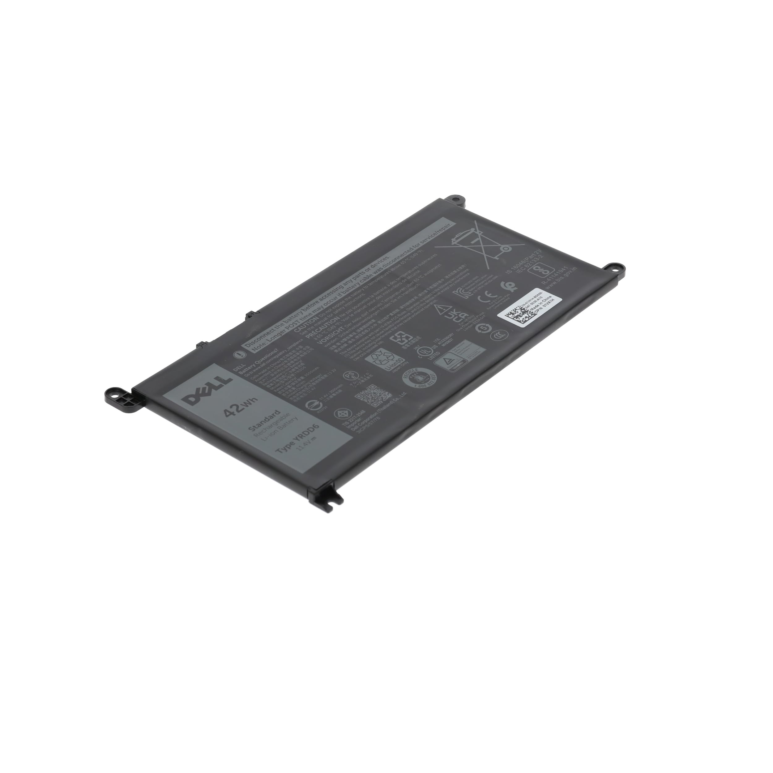 Dell Batteria a 3 celle VM732 1VX1H per Inspiron Latitude 3410 Vostro Series YRDD6 42Wh