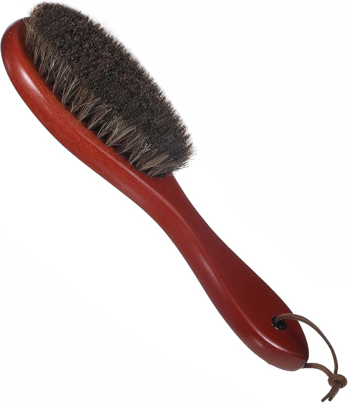 Cepillo quitapelusas para ropa, Cepillo para pelusas de ropa | Cerdas de caballo puras, mango de madera de haya, para eliminar el pelo y el polvo de mascotas de suéteres, abrigos, mantas y muebles