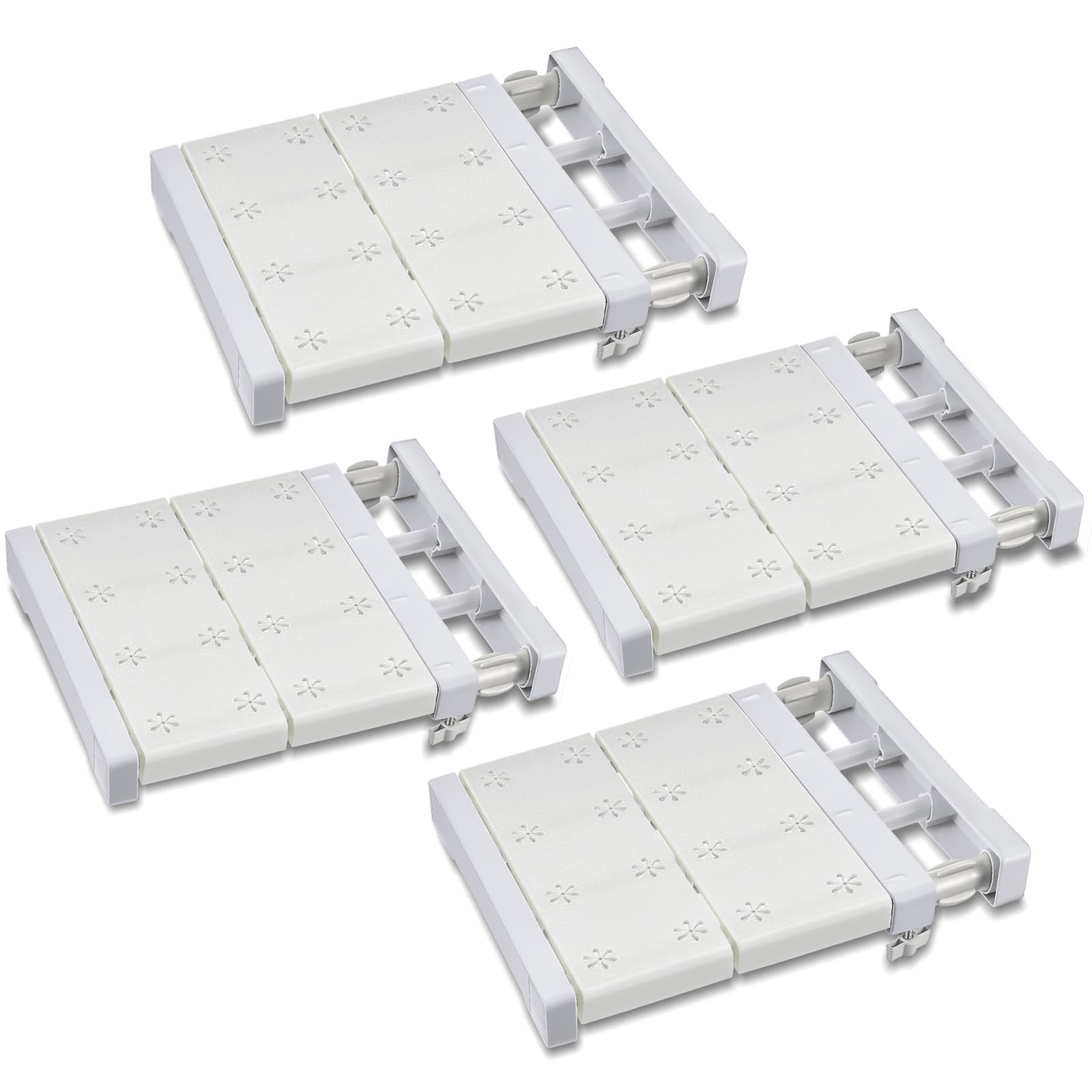 Photo 1 of **Only 3** Gerrii 4 Pcs Closet Tension Shelf Rod Expandable Shelf Locker Organizer Adjustable Storage Rack Scalable Layered Divider Separator for Cabinet Wardrobe Kitchen Bathroom (10.83''-17.91'')