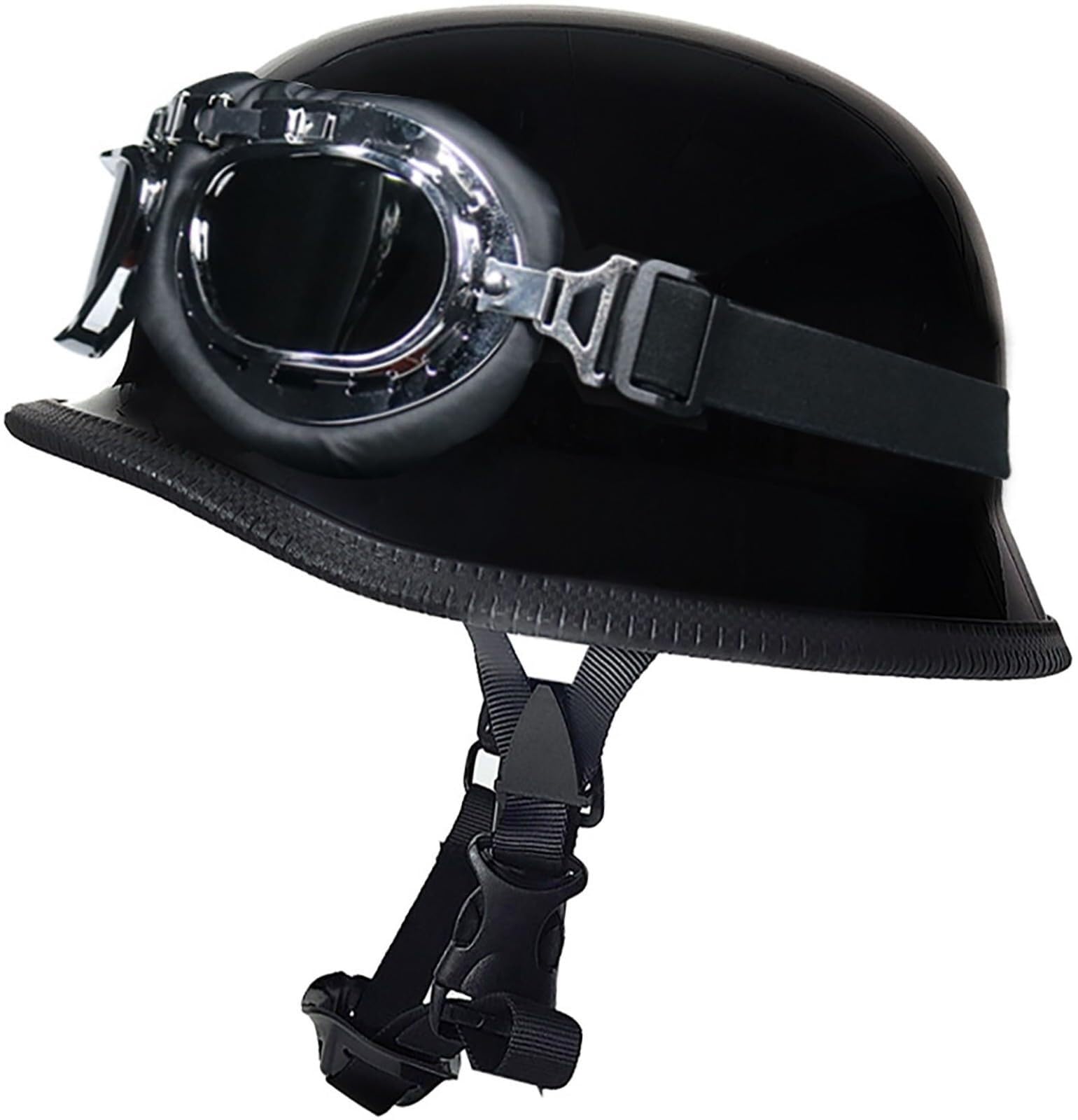 Casque moto vintage et ses lunettes rétro pour vos balades urbaines en scooter et deux-roues