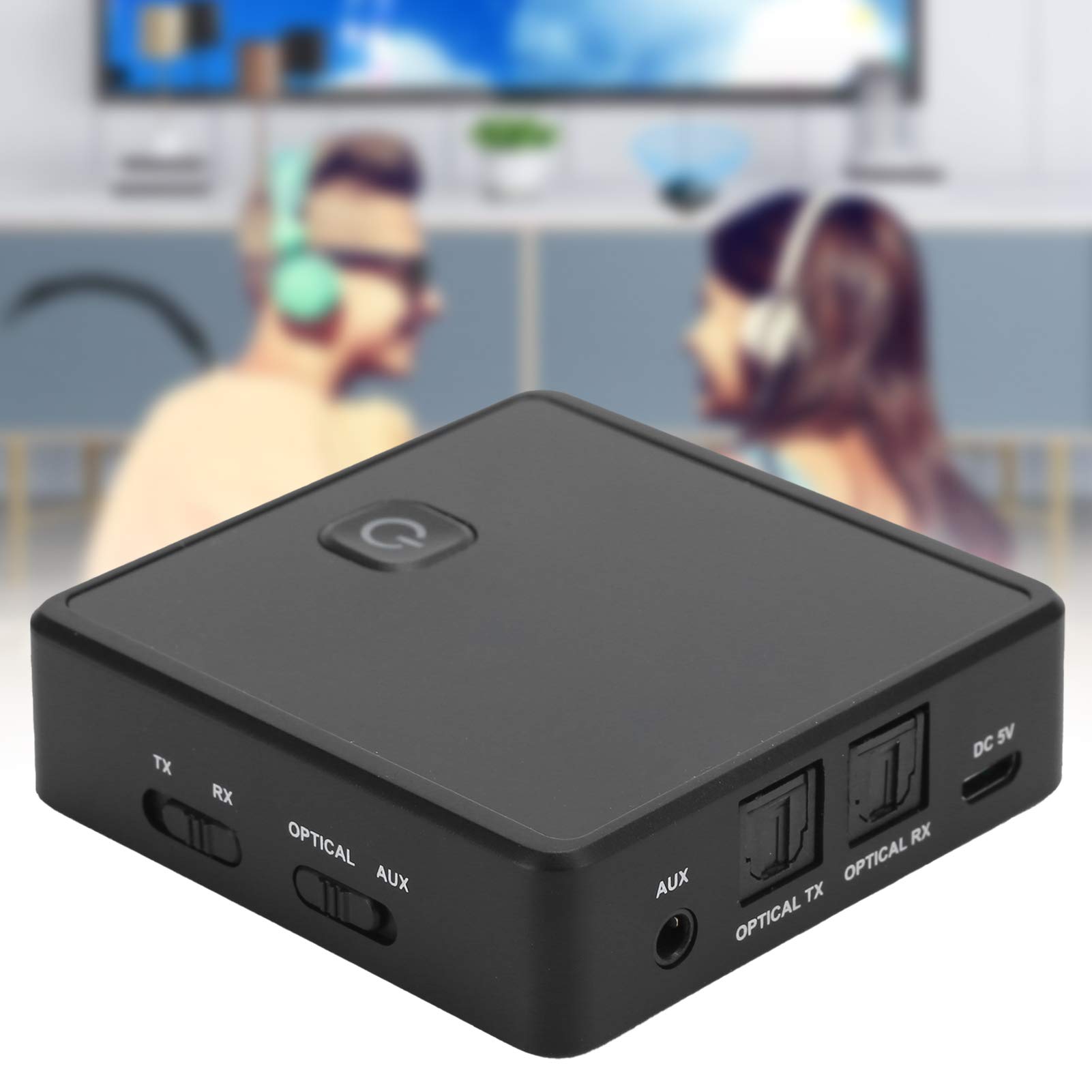 Récepteur émetteur Bluetooth sans Fil, Fibre Optique 2 en 1 Bluetooth 5.0 AUX 3.5mm Adaptateur Audio sans Fil pour système Audio TV/Voiture