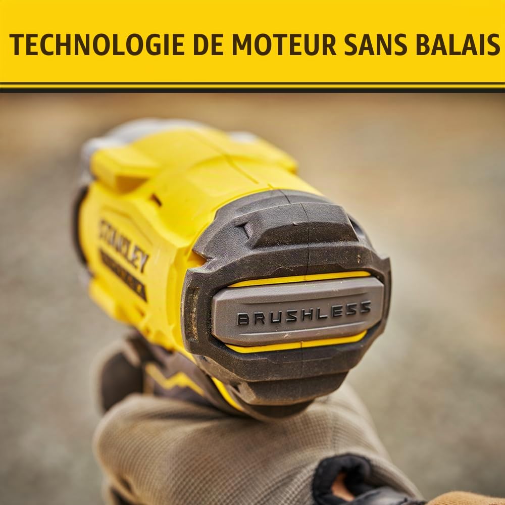 Boulonneuse a chocs - STANLEY FATMAX V20 - SFMCF920B-XJ - 1/2 Brushless 370 Nm - Lithium 18V - Sans Batterie