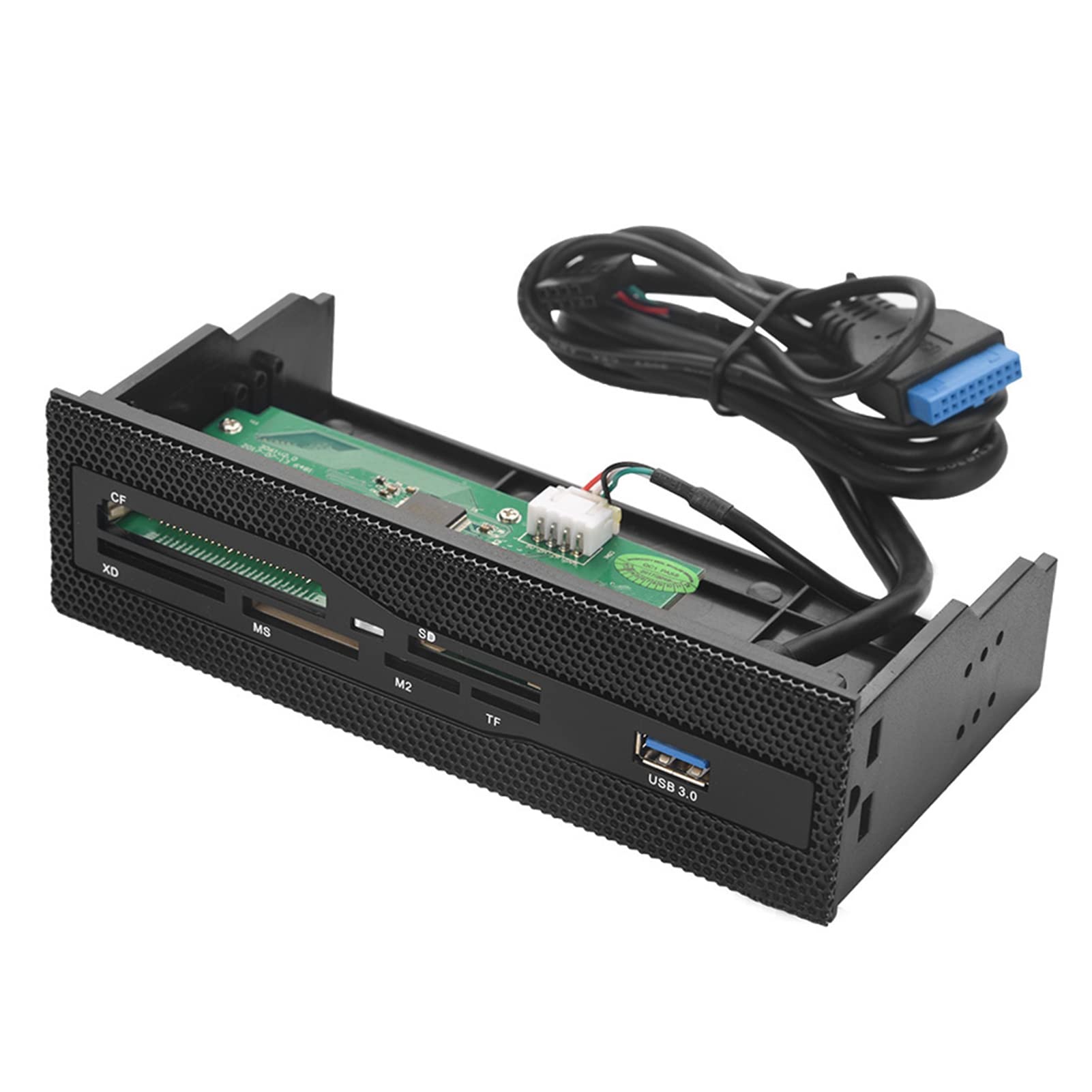 KIMISS Lecteur de Carte Interne PC avec Port USB 3.0, Prend en Les Formats de Carte M2 SD MS XD CF TF, Comprend Tableau de Bord sur Le Panneau Avant