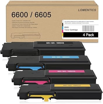 Phaser 6600 / WorkCentre 6605 High Capacity Toner 4 Pack, BK/C/M/Y - 106R02228 106R02225 106R02226 106R02227 Toner Replacement for Xerox Phaser 6600 6600N 6600DN WorkCentre 6605N 6605DN Printer