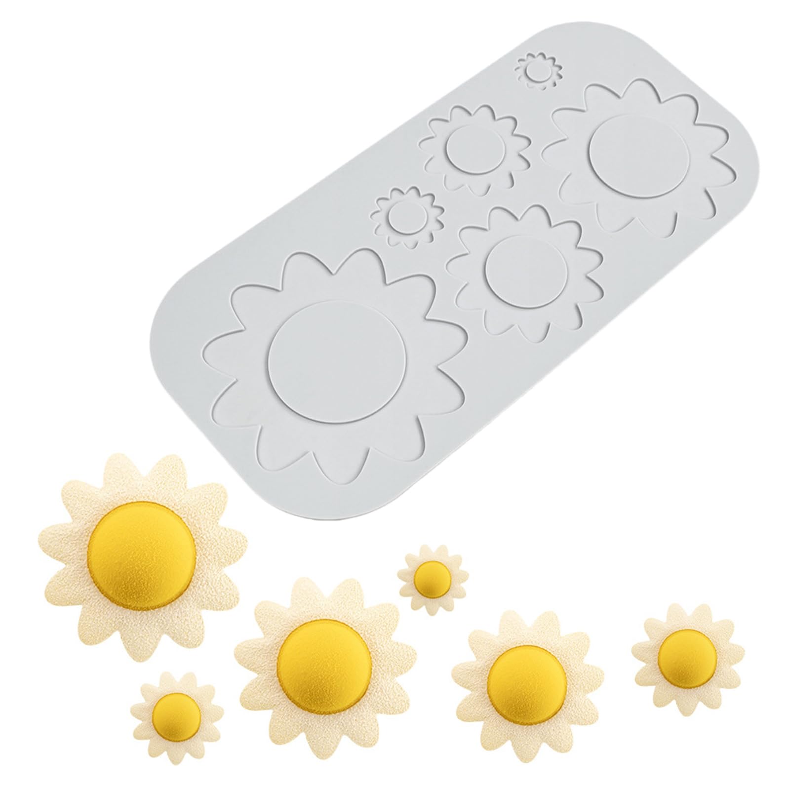 Xinsheinelry Lace Mats Lace Molds Sun/Sunflowers Shaped Chocolate Molds Silicone Cake Dessert Decorating Pad Silicone Fondants Mats