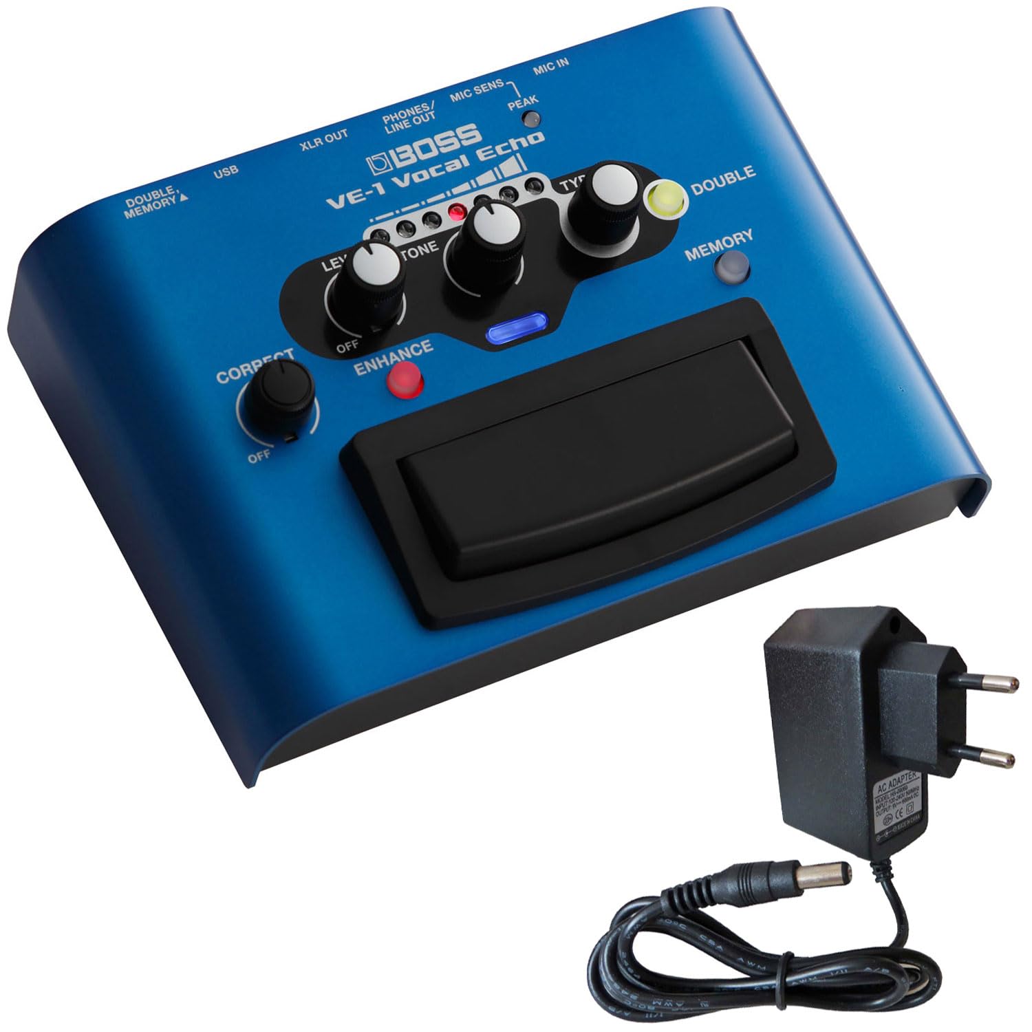 Boss VE-1 Vocal-Echo urządzenie do śpiewania z zasilaczem keepdrum