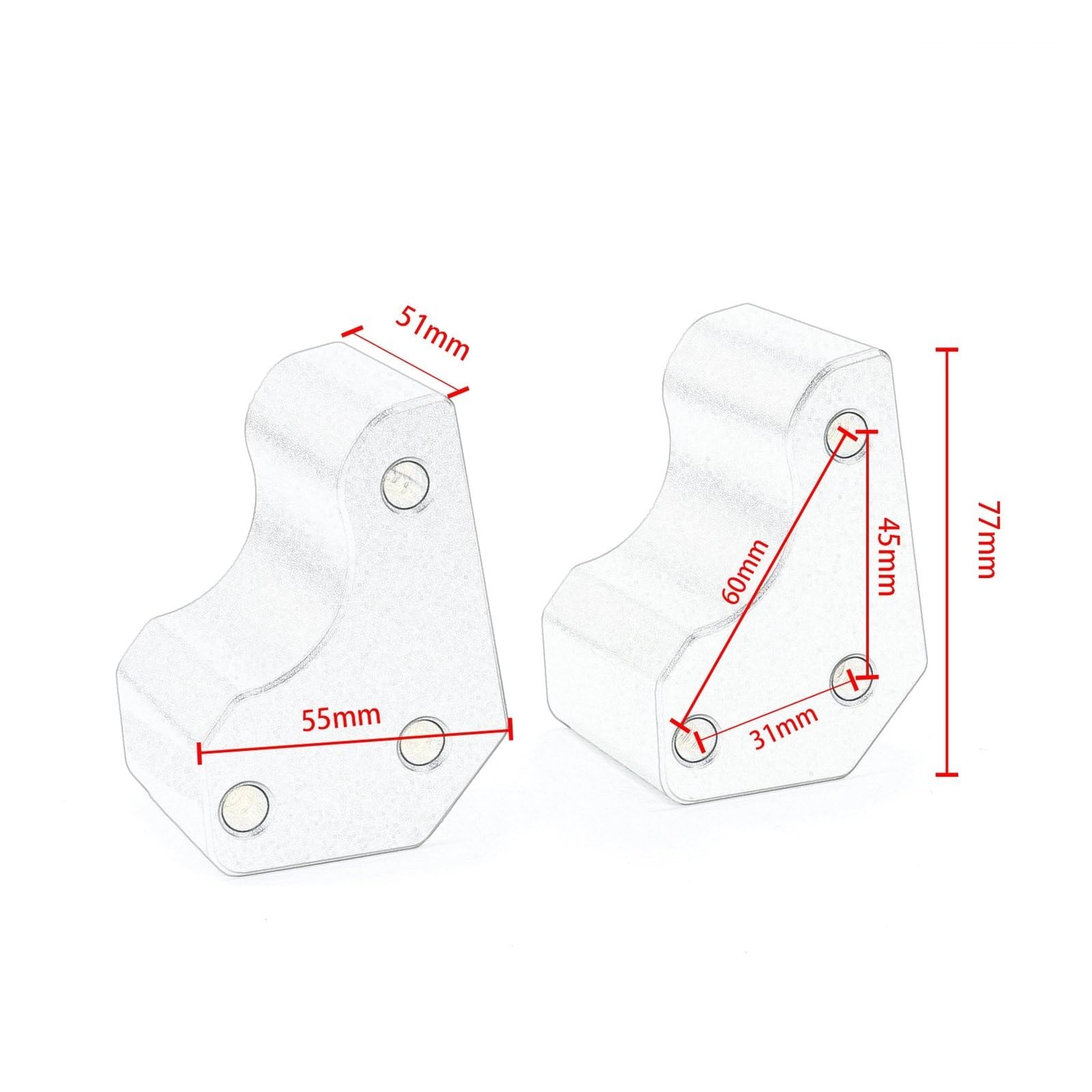 Motorrad-Lenkererhöhungen, Höhenadapter Für Kawasaki GTR1400 ZG1400 Concours GTR 1400 2008–2020(Silber)