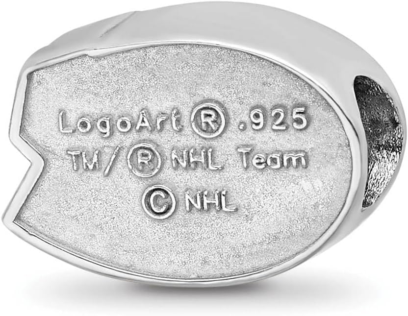 LogoArt Sterling Silver Montreal Canadiens c with H in The Center Enameled Extruded Logo Bead