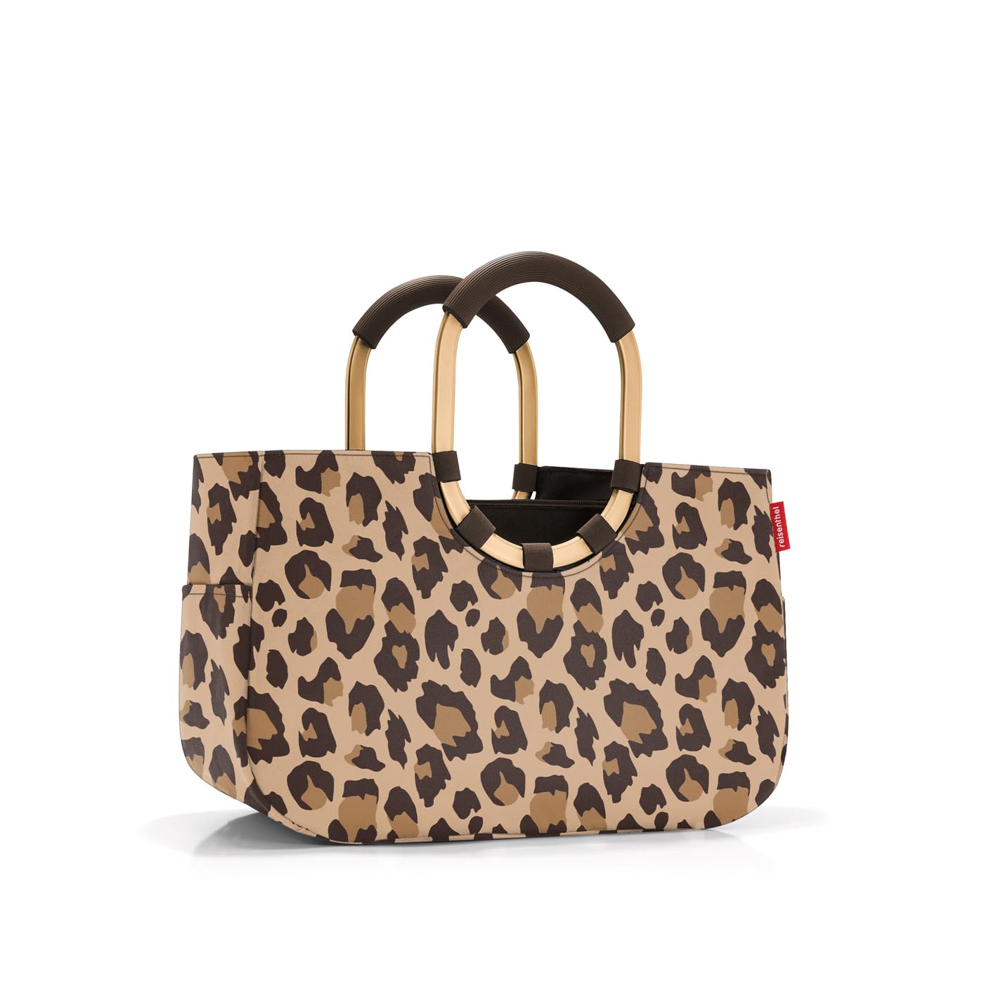 reisenthel loopshopper M Frame Leo Macchiato – Stabile Tasche mit praktischen Fächern aus recycelten PET-Flaschen – Eleganz beim Einkaufen, viel Funktion inklusive!
