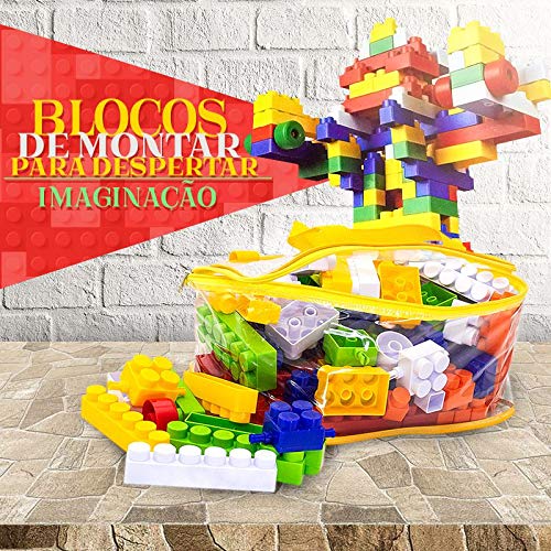 Brinquedo Bebê Peças Montar Blocos Montar Grande 120 Peças Carimbras