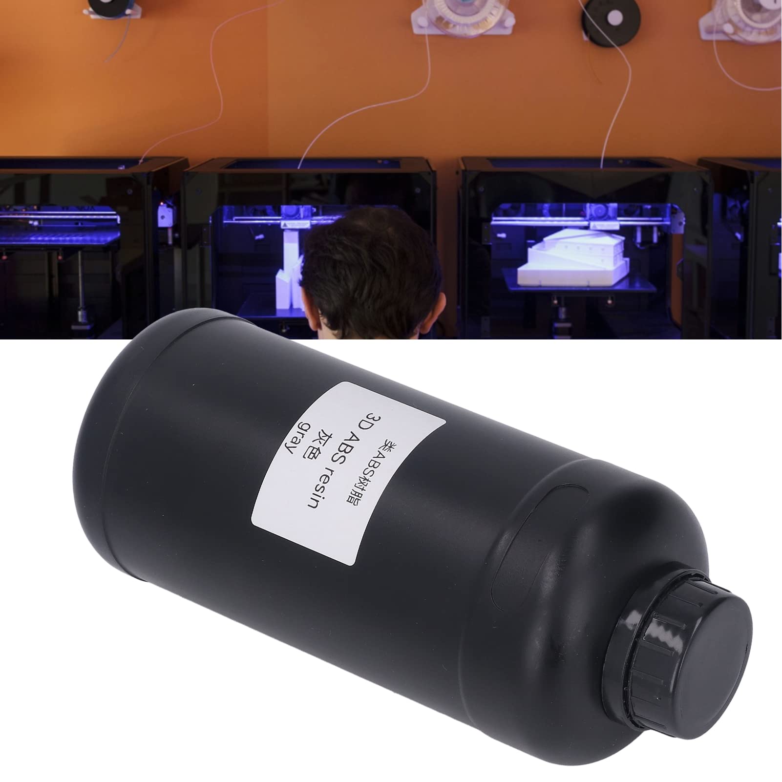 Résine photopolymère pour imprimante 3D, résine d'impression haute résistance à faible retrait, grande capacité de 1000 ml pour imprimantes LCD DLP SLA, avec durcissement rapide (Grise)