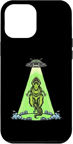 iPhone 15 Pro Max Funny Dinosaur Abduction Alien T Rex Space Gift Case