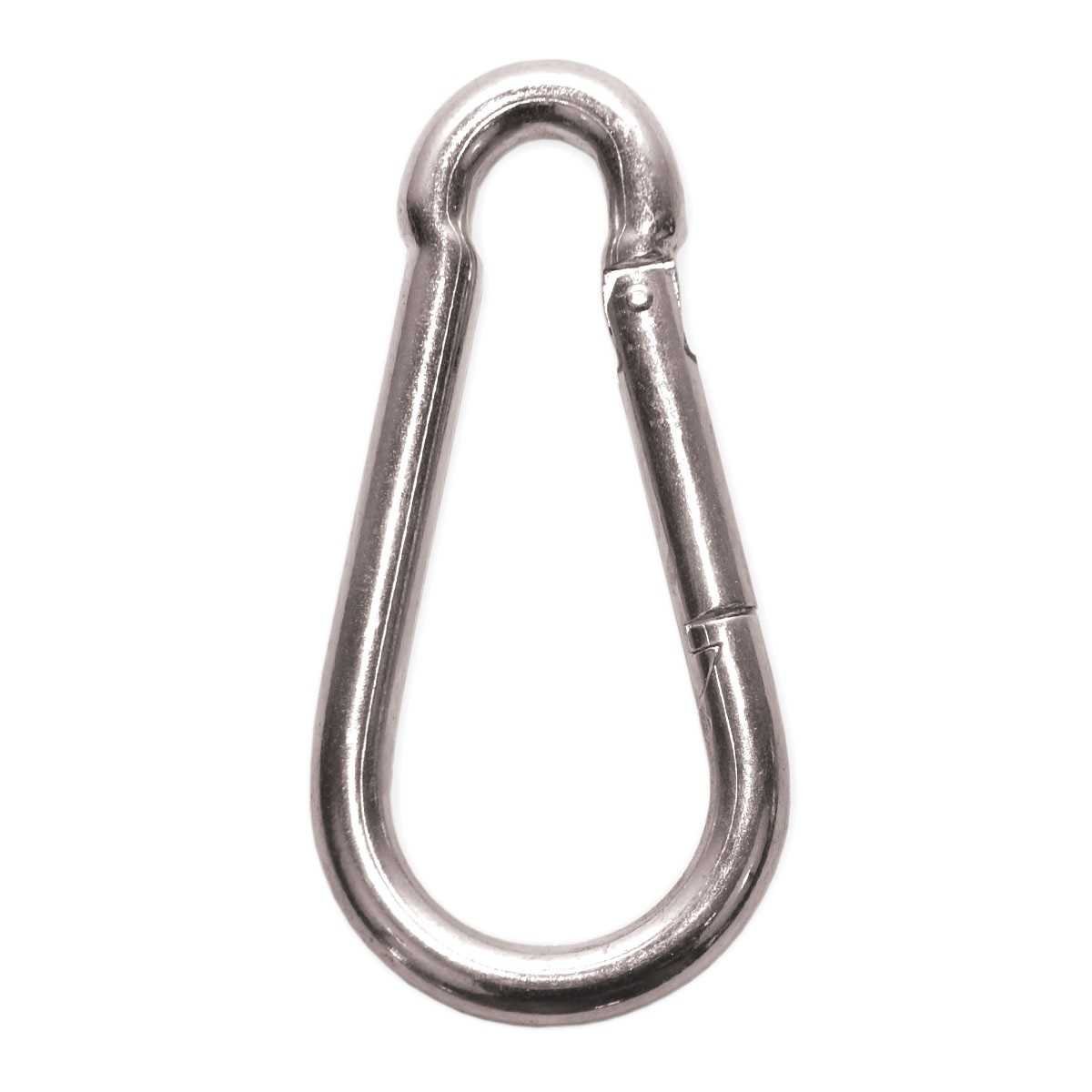 Seilwerk STANKE 50x Mosquetón de seguridad de acero galvanizado, DIN 5299 C, tamaño 9x90 mm