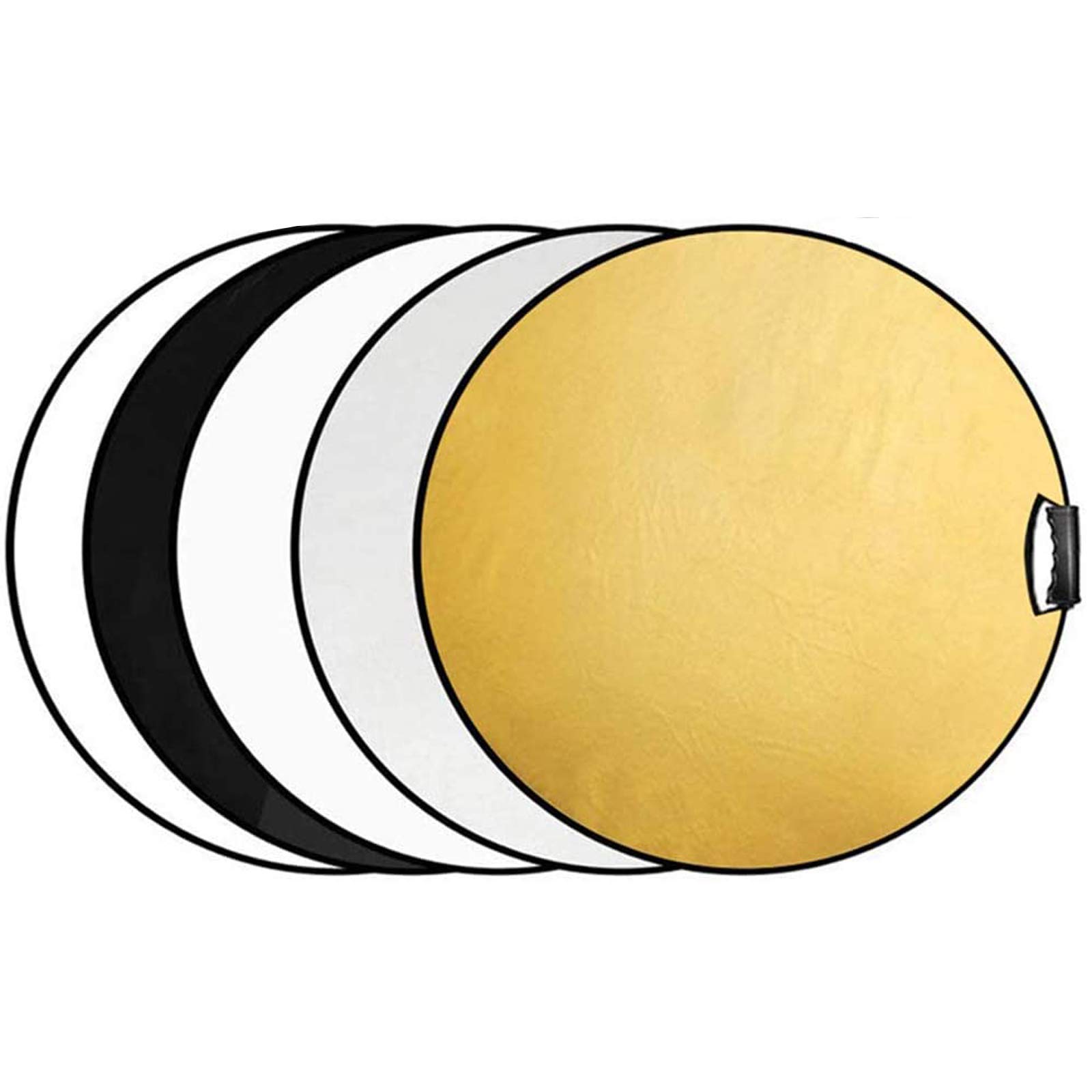 Selens Portable 5-in-1 24 Inch (60cm) Handle Round Reflector Collapsible Multi Disc with Carrying Case for Photography Photo Studio Lighting & Outdoor Lighting