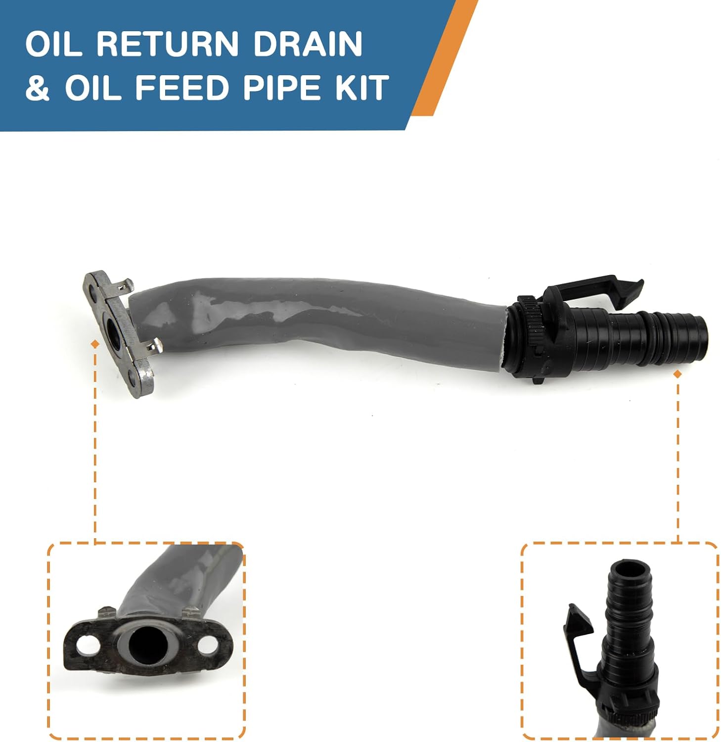 4Pcs Turbo Oil Return Drain & Oil Feed Pipe Kit for Chevy Chevrolet Sonic Cruze Trax 2011-2021 Cruze Limited 2016 Buick Encore 2013-2021 1.4L L4 Replace 55587854 55592600 55567067 55568031