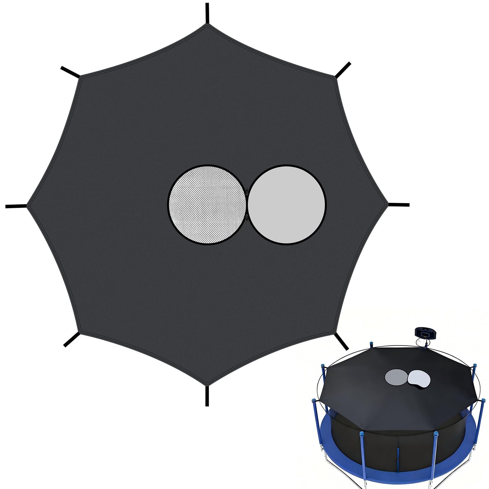 Housse de Protection pour Trampoline 10 Pouces,8 tiges,Anti-UV et imperméable – Accessoires Trampoline