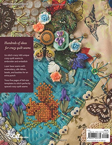 Stunning Stitches for Crazy Quilts: 480 Embroidered Seam Designs, 36 Stitch-Template Designs for Perfect Placement | Stunning Stitches for Crazy Quilts: 480 Embroidered Seam Designs, 36 Stitch-Template Designs for Perfect Placement - Image 5