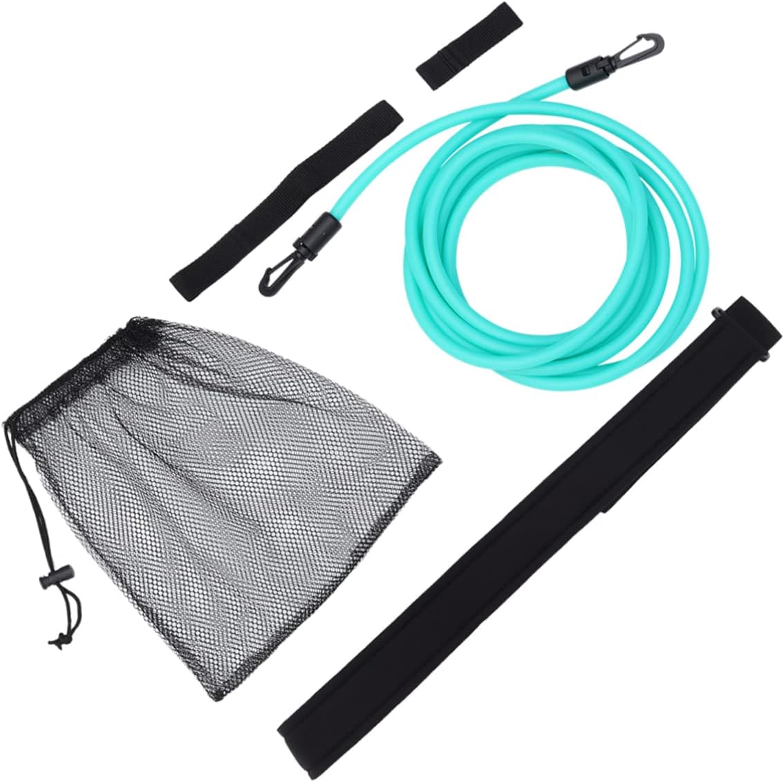 Swim Training Resistance Belt for Adults Aquatic Workout Equipment Adjustable Elastic Exerciser Belt and Safety Rope