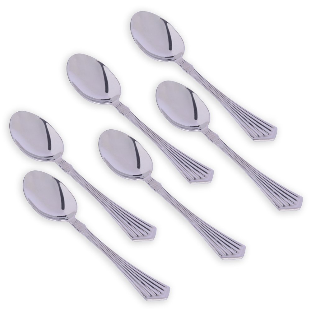 Kishco Symphony Stainless Steel Dessert/Dinner Spoon Set - Pack of 6