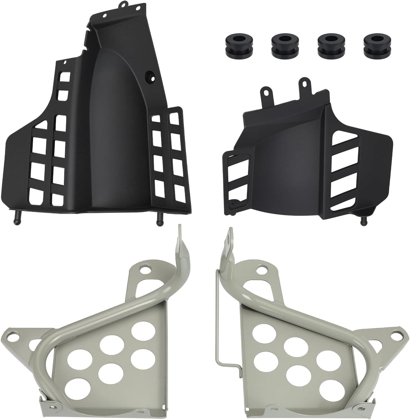 M MATI Left and Right Heel Guards Footrest & Nerf Bars for Yamaha B-Laster 200 YFS200 1990-2006 3JM-27445-00-00 3JM-27446-00-00