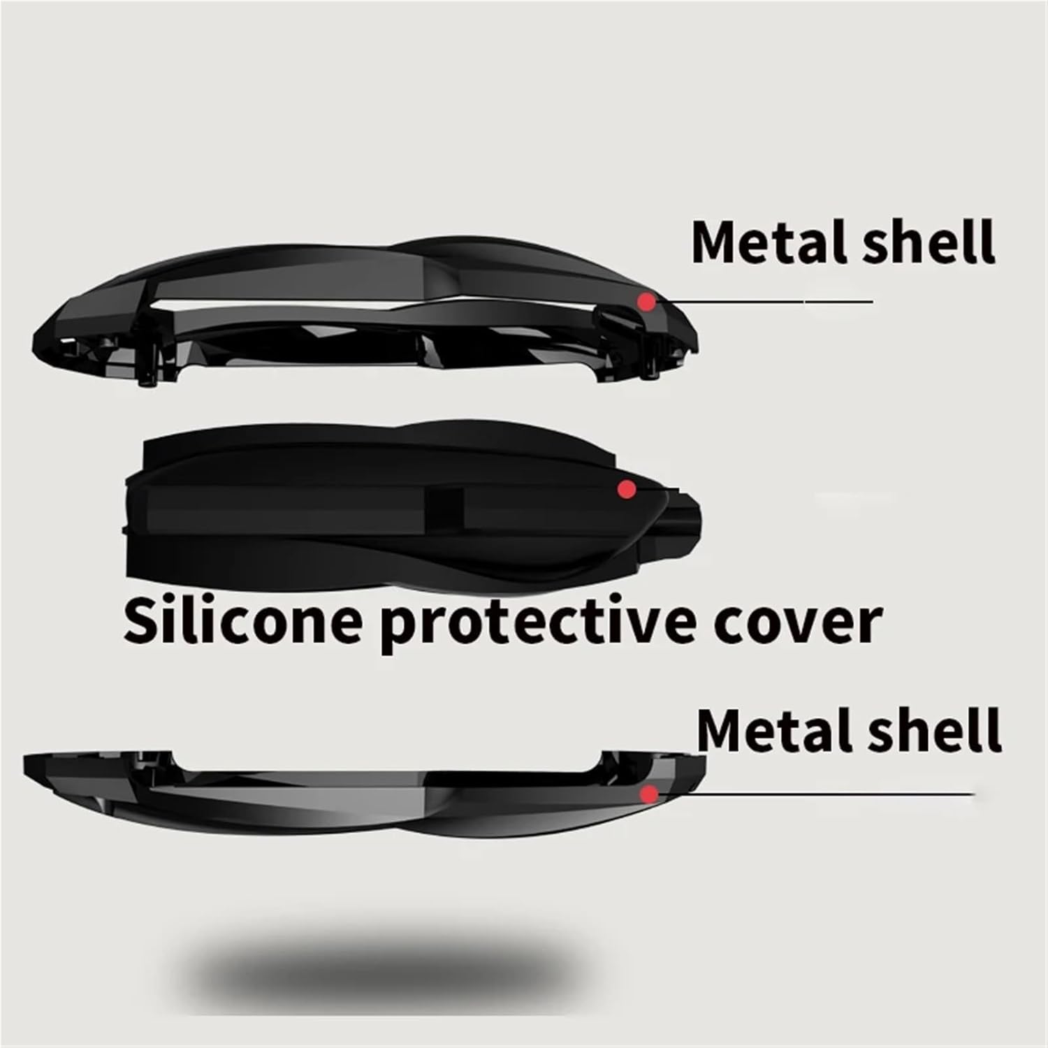 Car Remote Key Case Cover Shell Fob Compatible For Audi Q8 RSQ8 A6 C8 S6 RS6 A7 S7 RS7 A3 8Y A8 D5 4N RS E-tron GT Q4 Q7 4M(D-1)