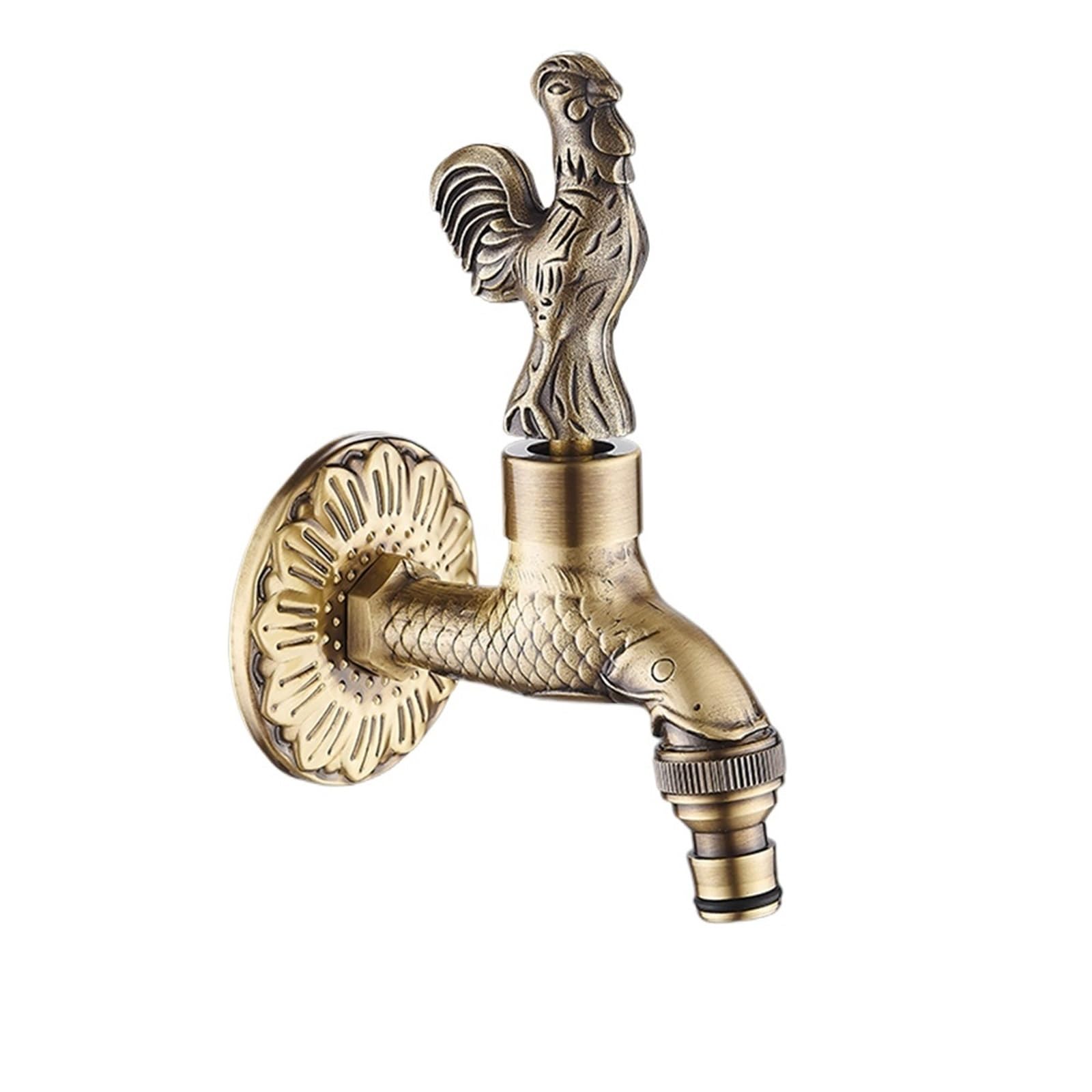 Outside Tap Garden Faucet Faucet Bronze Dragon Carved Tap Bathroom Mop Faucet Washing Machine Faucet Outdoor Faucet for Garden(Color-16)