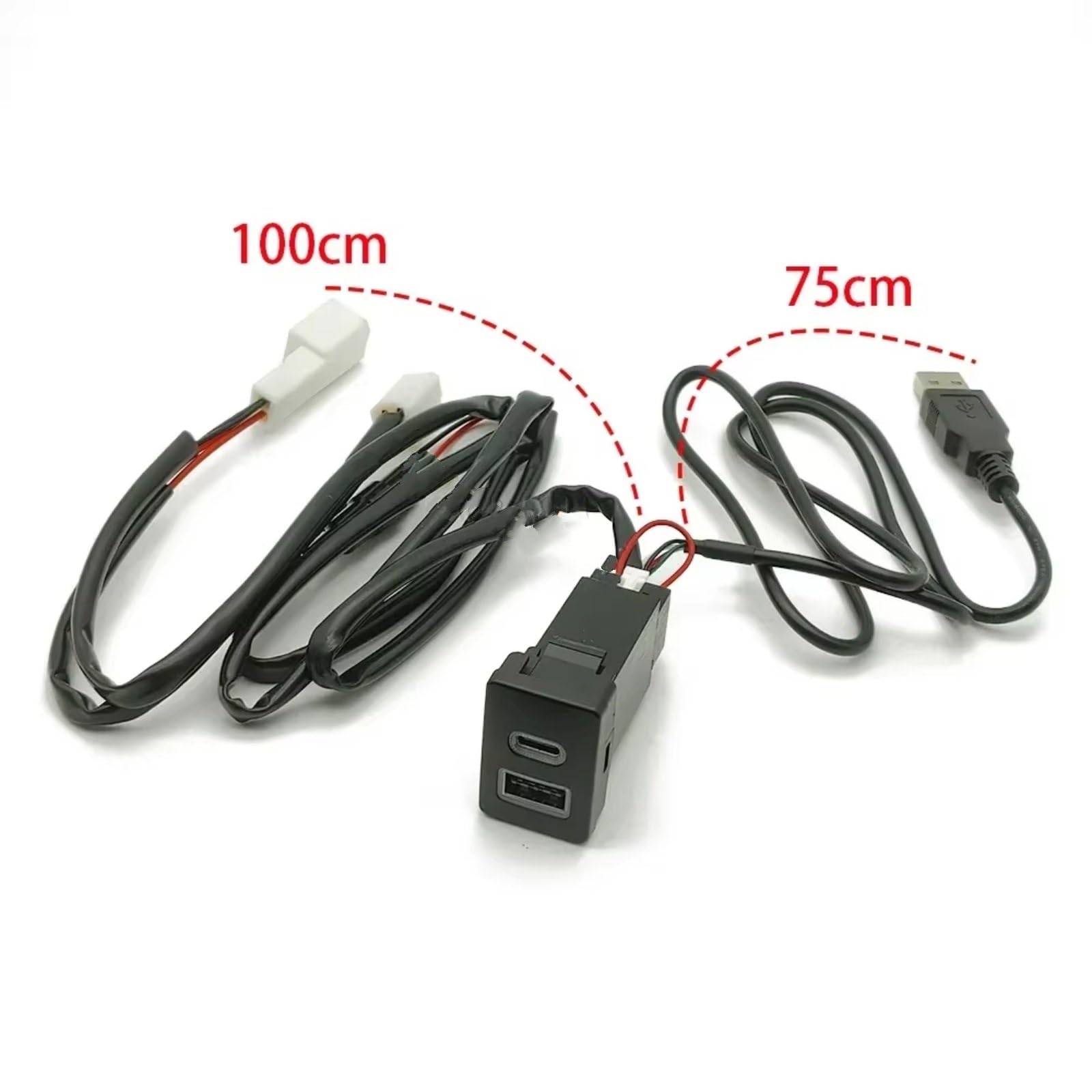 Cargador Coche Para TYPE-C Adaptador Entrada Carga Rápida Audio U-disk Compatible Con Toyota Para Auris Para Prius Para Hilux 2014-2017 Puerto USB Coche