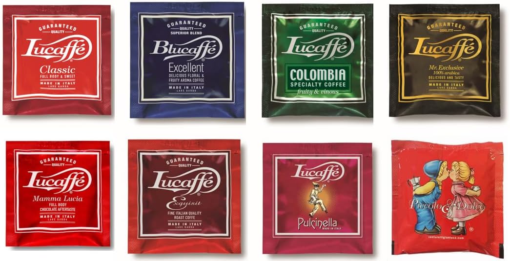 Lucaffe Sampler 40 ESE Paper Espresso pods in Bulk Packaging (Pack of 1)