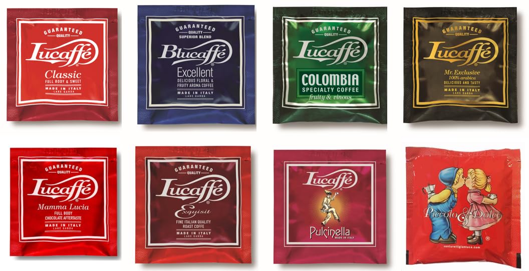 Lucaffe Sampler 40 ESE Paper Espresso pods in Bulk Packaging (Pack of 1)