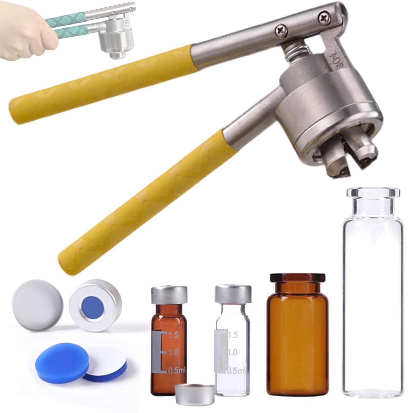 zenggp Vial Crimper, Manual Sealer Hand Sealing Machine