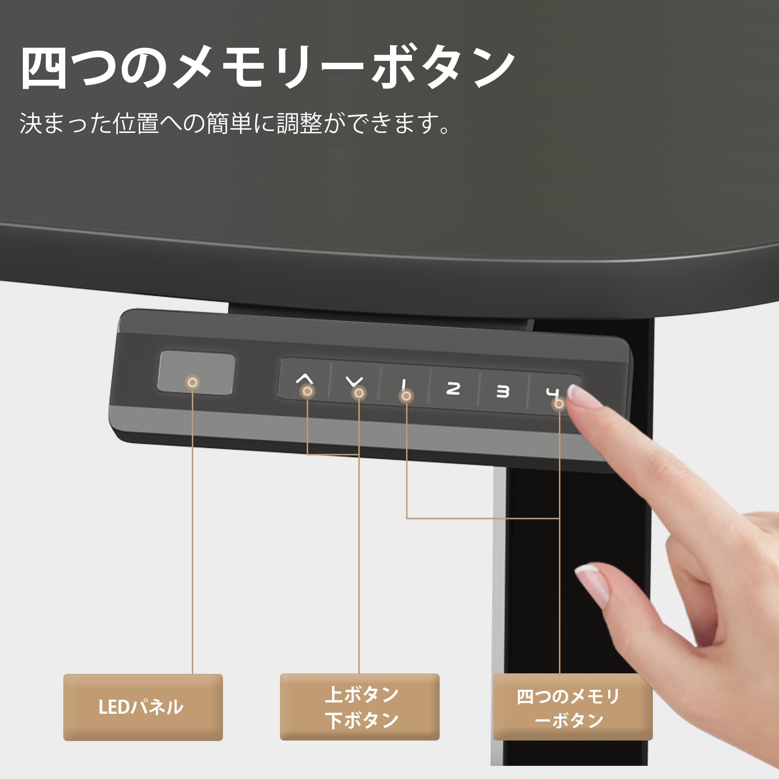 Amazon | Sunon 電動昇降デスク 幅140cm 奥行70cm 一枚板 カーブ