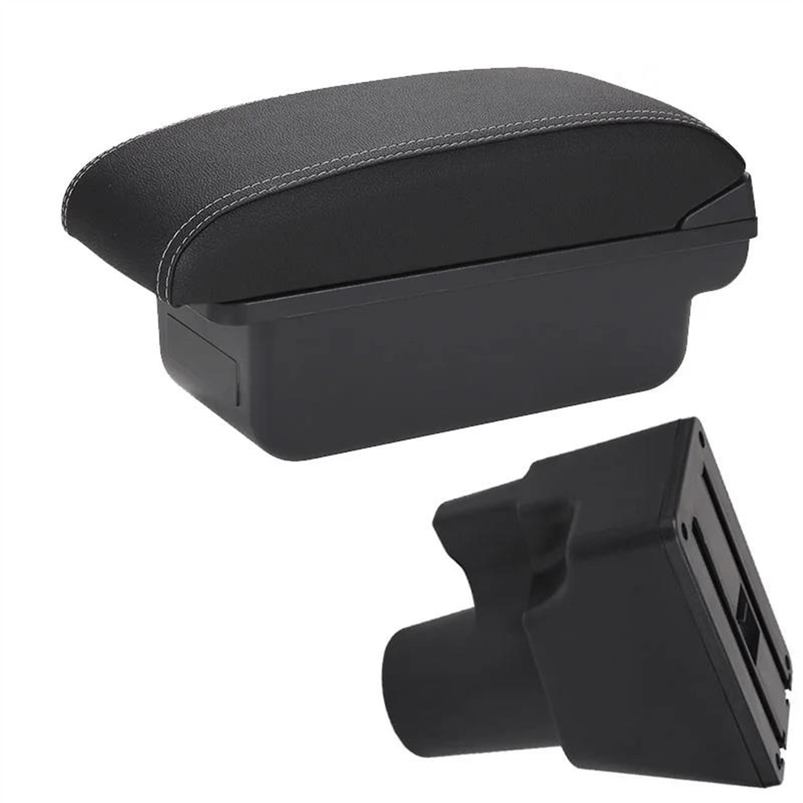 NMJLQW Storage Rack Car Interior Accessories Center Console Storage Box Multi-function Armrest Storage Box For Picanto 3X-Line(C3 Black white NO USB)