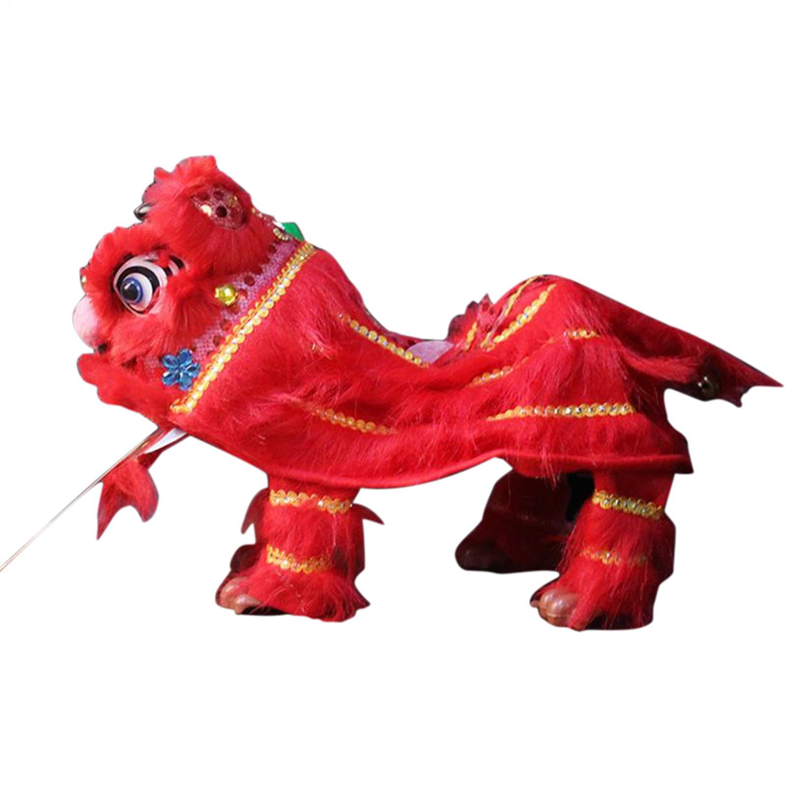 Fadenpuppe Mit Stock, Löwentanz Traditionelle Chinesische Marionette Mit Faden Und Stab, Handgefertigtes Kunsthandwerk Spielzeug Für Feste Heimunterhaltung Kunst, Lokale Theateraufführungen