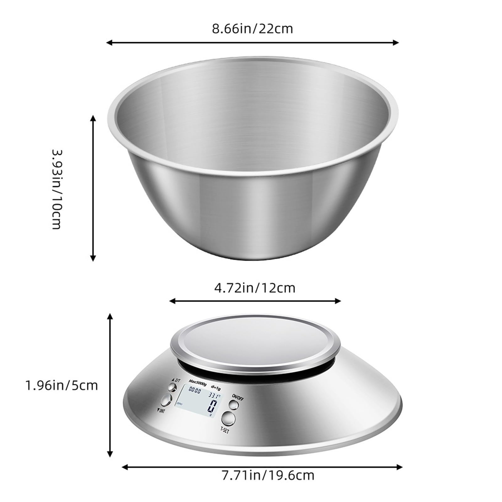 Báscula digital, Báscula de cocina digital profesional acero inoxidable for alimentos