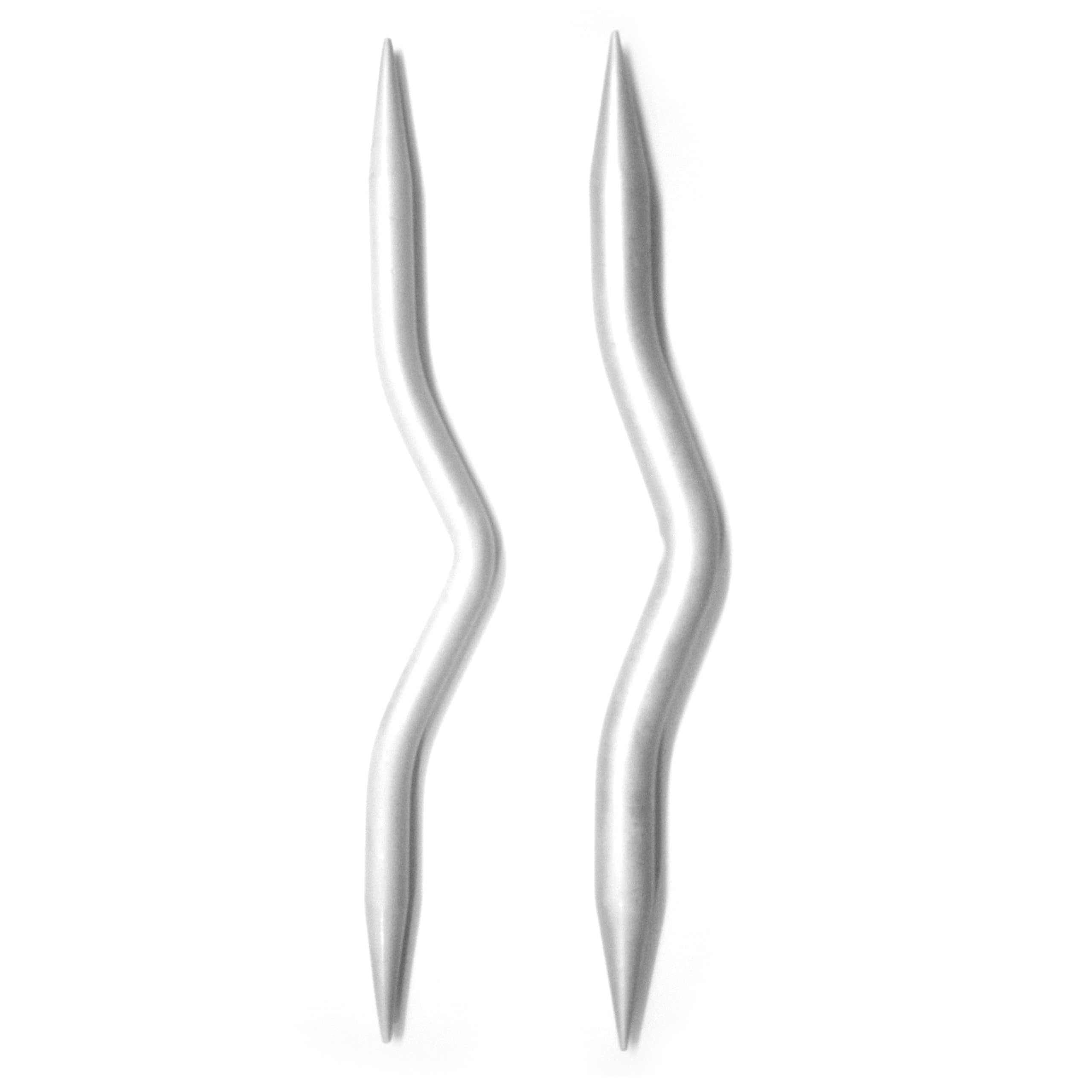KnitPro KP45503 Aluminium Cable Needles, Set of 2, Aluminium , Grey
