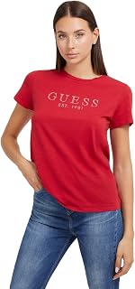 GUESS Women's Printed Regular Fit T-Shirt Price In India